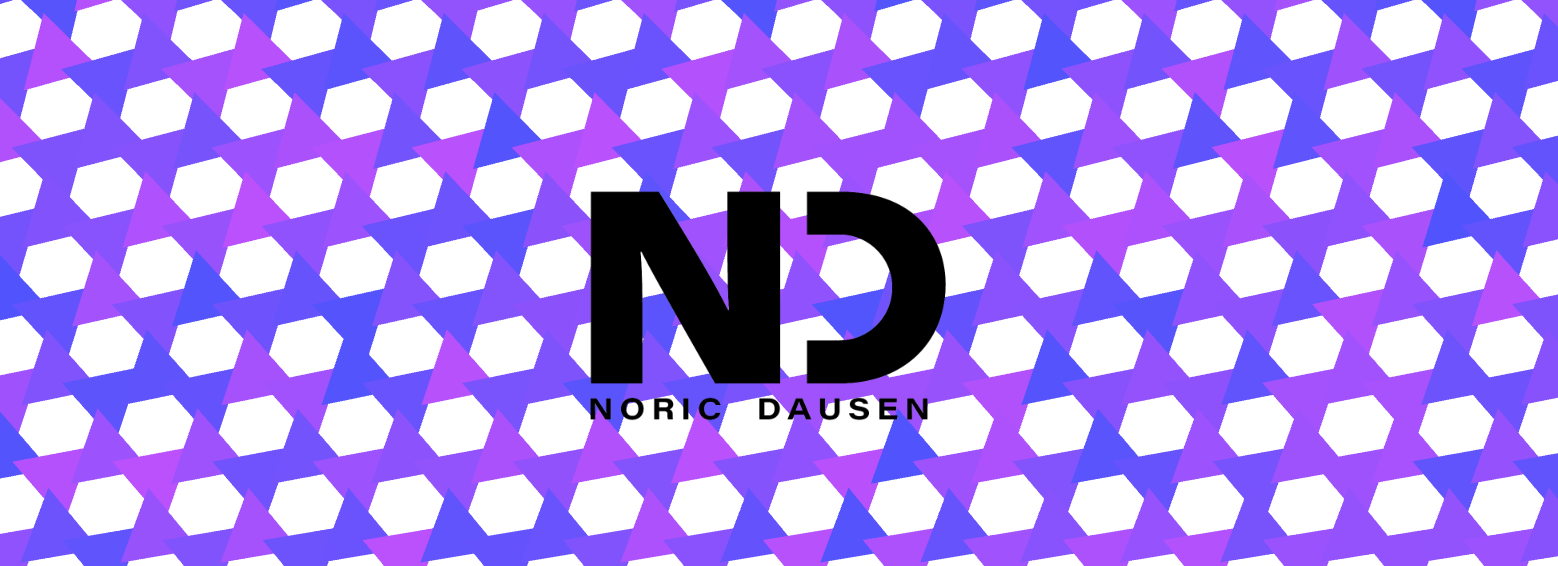 Noric Dausen Logo on hexagonal background